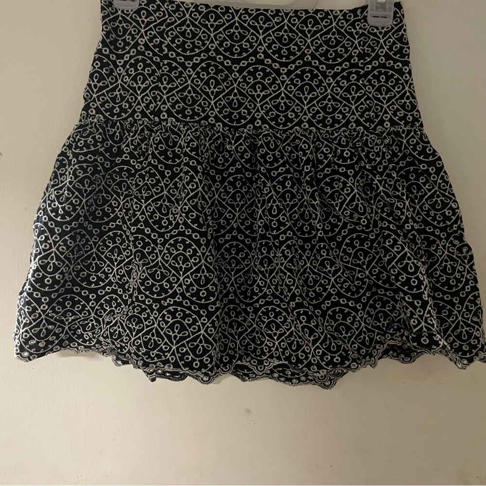 Express Black and White Mini Skirt